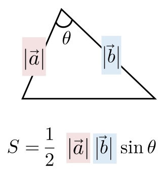 平面ベクトル　公式　三角形
