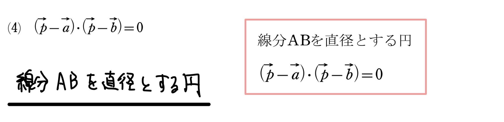 円のベクトル方程式　解答４